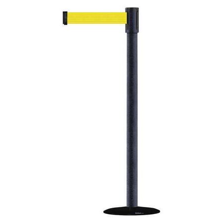 Tensabarrier Barrier Post with Belt, 7 1/2 ft Length, 38 in Post Height, No Legend 890B-33-89-89-STD-NO-Y5X-C