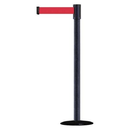 Tensabarrier Barrier Post with Belt, 7 1/2 ft Length, 38 in Post Height, No Legend 890B-33-89-89-STD-NO-R5X-C