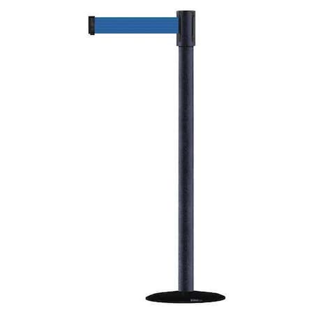 Tensabarrier Barrier Post with Belt, 7 1/2 ft Length, 38 in Post Height, No Legend 890B-33-89-89-STD-NO-L5X-C