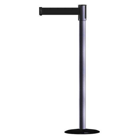 Tensabarrier Barrier Post with Belt, 7 1/2 ft Length, 38 in Post Height, No Legend 890B-33-73-73-STD-NO-B9X-C