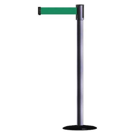 Tensabarrier Barrier Post with Belt, 7 1/2 ft Length, 38 in Post Height, No Legend 890B-33-73-73-STD-NO-G6X-C