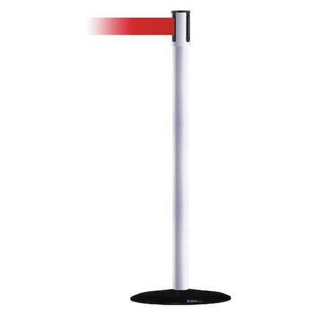Tensabarrier Barrier Post with Belt, 7 1/2 ft Length, 38 in Post Height, No Legend 890B-33-32-32-STD-NO-R5X-C