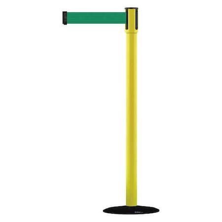Tensabarrier Barrier Post with Belt, 7 1/2 ft Length, 38 in Post Height, No Legend 890B-33-35-35-STD-NO-G6X-C