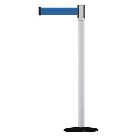 Tensabarrier Barrier Post with Belt, 7 1/2 ft Length, 38 in Post Height, No Legend 890B-33-32-32-STD-NO-L5X-C