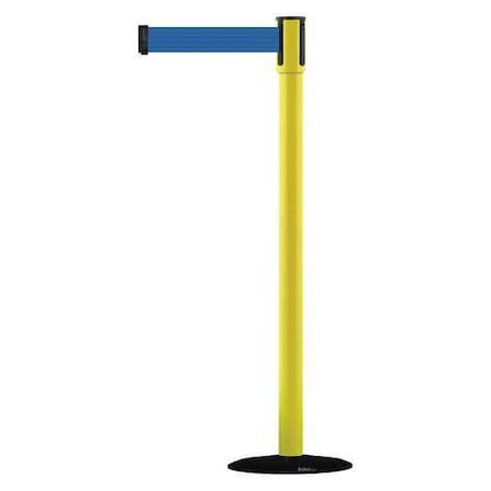 Tensabarrier Barrier Post with Belt, 7 1/2 ft Length, 38 in Post Height, No Legend 890B-33-35-35-STD-NO-L5X-C