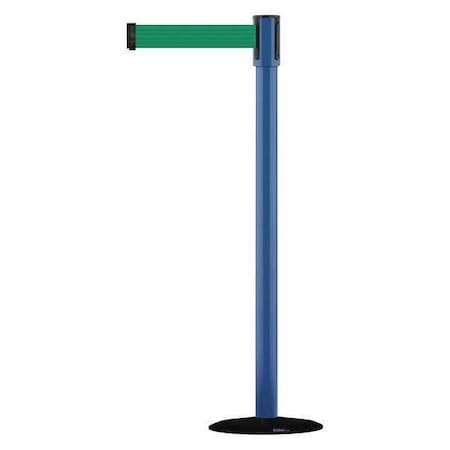 Tensabarrier Barrier Post with Belt, 7 1/2 ft Length, 38 in Post Height, No Legend 890B-33-23-23-STD-NO-G6X-C