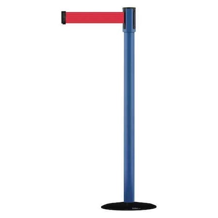 Tensabarrier Barrier Post with Belt, 7 1/2 ft Length, 38 in Post Height, No Legend 890B-33-23-23-STD-NO-R5X-C