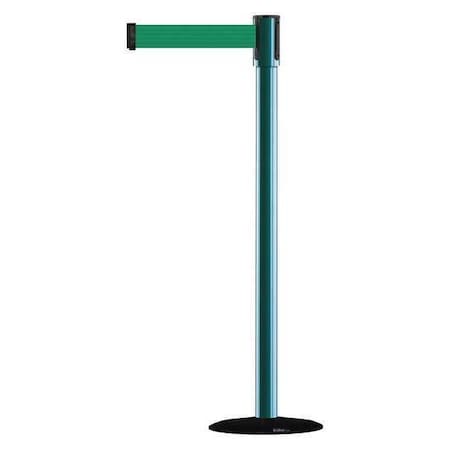 Tensabarrier Barrier Post with Belt, 7 1/2 ft Length, 38 in Post Height, No Legend 890B-33-28-28-STD-NO-G6X-C
