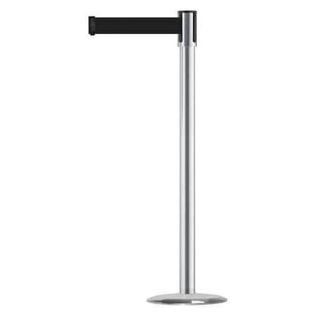 Tensabarrier Barrier Post with Belt, 7 1/2 ft Length, 38 in Post Height, No Legend 890U-1S-1S-1S-STD-NO-B9X-C