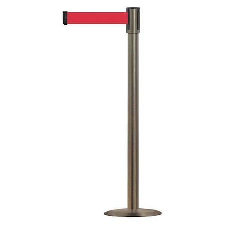 Tensabarrier Barrier Post with Belt, 7 1/2 ft Length, 38 in Post Height, No Legend 890U-3S-3S-3S-STD-NO-R5X-C