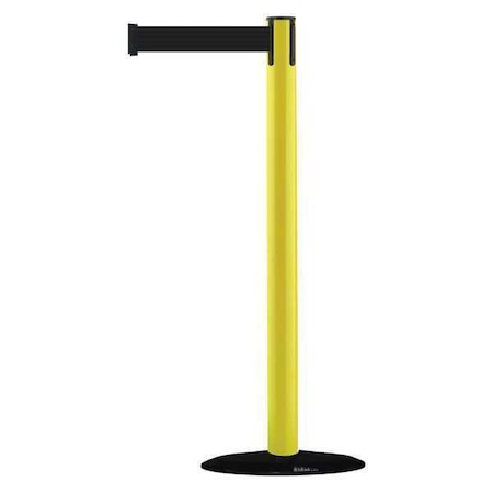 Tensabarrier Barrier Post with Belt, 7 1/2 ft Length, 38 in Post Height, No Legend 875-35-STD-NO-B9X-C
