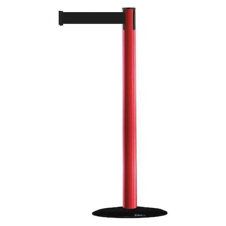 Tensabarrier Barrier Post with Belt, 7 1/2 ft Length, 38 in Post Height, No Legend 875-21-STD-NO-B9X-C