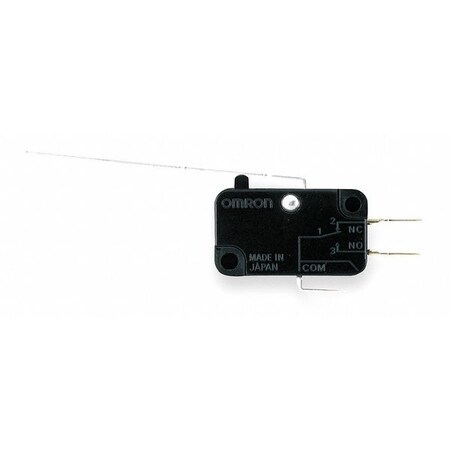 Omron Miniature Snap Action Switch, Hinge, Lever Actuator, SPDT, 10A @ 240V AC Contact Rating V-10G3-1C24-K