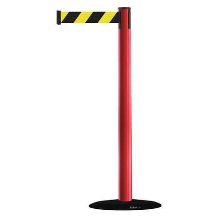 Tensabarrier Barrier Post with Belt, 7 1/2 ft Length, 38 in Post Height, No Legend 875-21-STD-NO-D4X-C