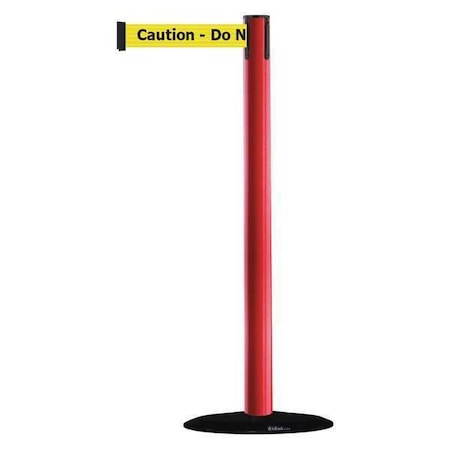 Tensabarrier Barrier Post with Belt, 7 1/2 ft Length, 38 in Post Height, Caution Do Not Enter 875-21-STD-NO-YAX-C