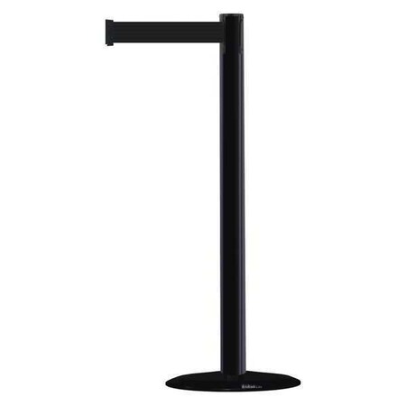 Tensabarrier Barrier Post with Belt, 7 1/2 ft Length, 38 in Post Height, No Legend 875-33-STD-NO-B9X-C