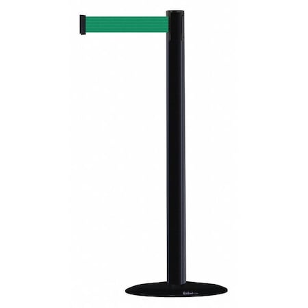 Tensabarrier Barrier Post with Belt, 7 1/2 ft Length, 38 in Post Height, No Legend 875-33-STD-NO-G6X-C