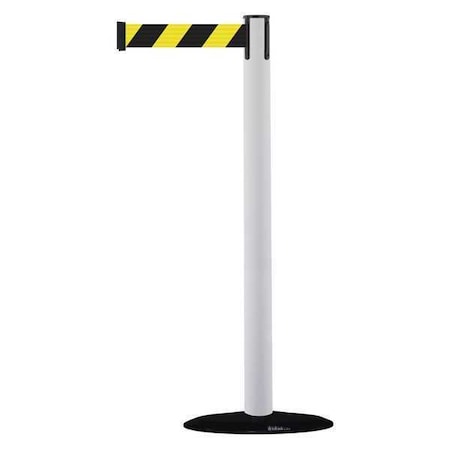 Tensabarrier Barrier Post with Belt, 7 1/2 ft Length, 38 in Post Height, No Legend 875-32-STD-NO-D4X-C