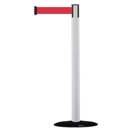 Tensabarrier Barrier Post with Belt, 7 1/2 ft Length, 38 in Post Height, No Legend 875-32-STD-NO-R5X-C