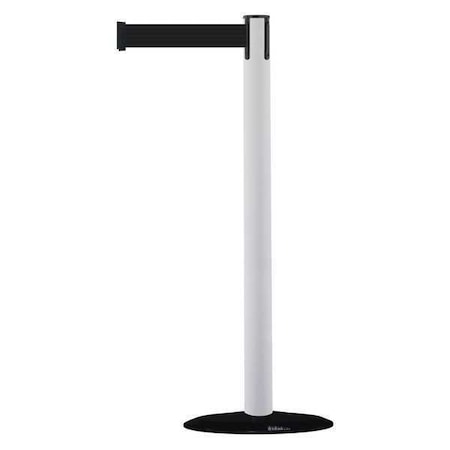 Tensabarrier Barrier Post with Belt, 7 1/2 ft Length, 38 in Post Height, No Legend 875-32-STD-NO-B9X-C