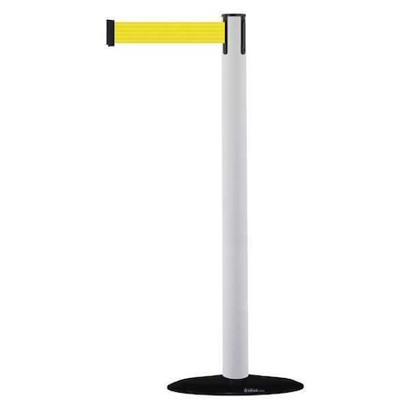 Tensabarrier Barrier Post with Belt, 7 1/2 ft Length, 38 in Post Height, No Legend 875-32-STD-NO-Y5X-C