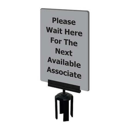 Tensabarrier Acrylic Sign, Gray S15-P-36-7X11-V-HDSB-1701-33