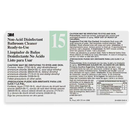 3M Secondary Label, Black, Green/White, PK12 340415