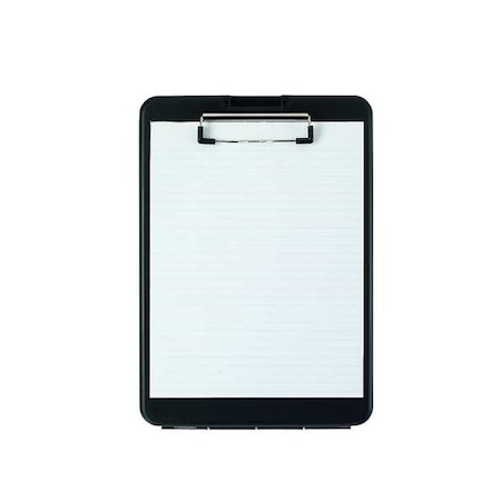 Zoro Select 9" x 12" Polypropylene Clipboard, Black 00558