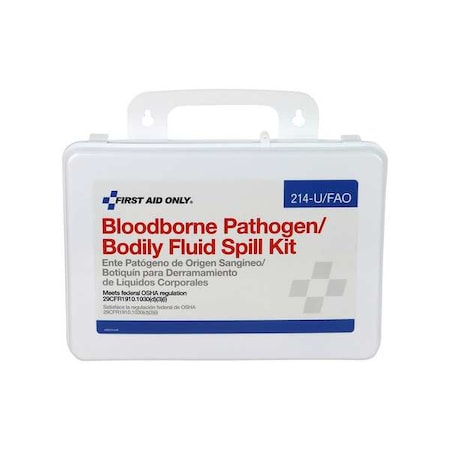 First Aid Only Spill Kit, 21 g Volume Absorbed per Kit, Not Applicable Capacity, Carrying Case, White 3XKW9