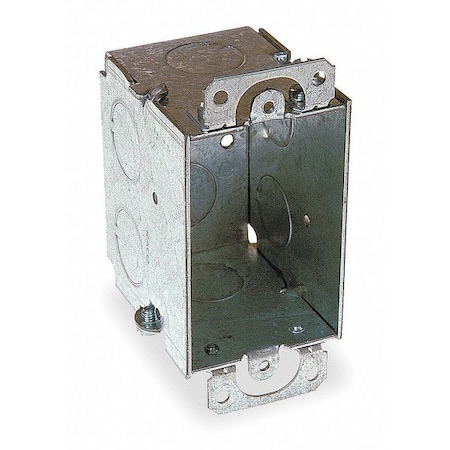 Raco Electrical Box, 12.5 cu in, Switch Box Type, 1 Gang, Galvanized Zinc, Rectangular Shape 500
