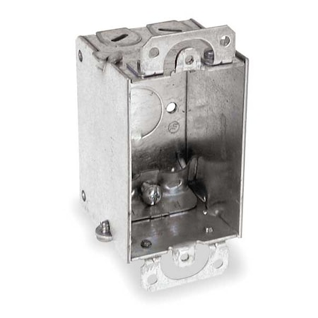 Raco Electrical Box, 10.3 cu in, Switch Box Type, 1 Gang, Galvanized Zinc, Rectangular Shape 445