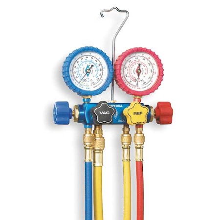 Imperial Mechanical Manifold Gauge Set, 4-Valve 631-CKP