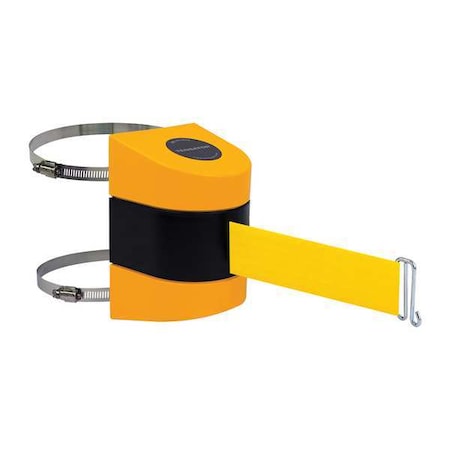 Tensabarrier Retractable Belt Barrier, Yellow, 30 ft Length, Yellow 897-30-C-35-NO-Y5X-A