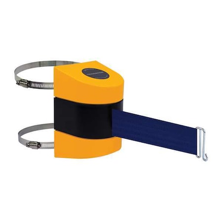Tensabarrier Belt Barrier, Yellow, Belt Color Blue 897-30-C-35-NO-L5X-A