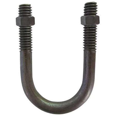 Zoro Select Round U-Bolt, 1/4