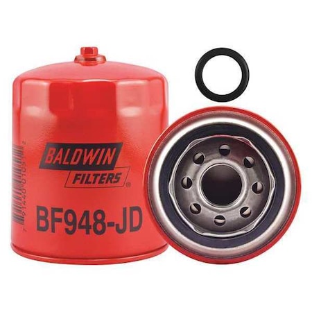 Baldwin Filters Fuel Filter, 4-11/16x3-11/16x4-11/16 In BF948-JD