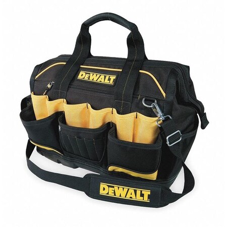 Dewalt Tool Bag, Black/Yellow, Ballistic Polyester, 33 Pockets DG5528
