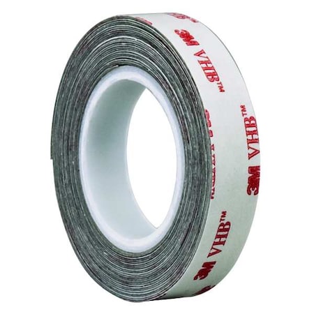 3M Foam Tape, Gray, 5 yd L, 1/2 in W 4926