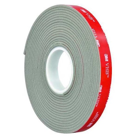 3M Double-Sided Foam Tape, 1 in W, 5 yd L, 3/32 in, Acrylic Foam, Double-Sided 4991
