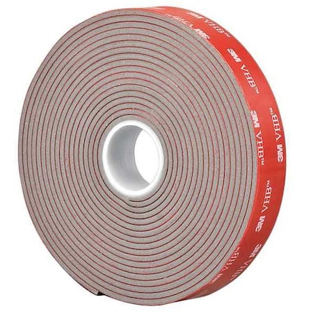 3M Double-Sided Foam Tape, 3/4 in W, 5 yd L, 3/32 in, Acrylic Foam, Double-Sided 4991