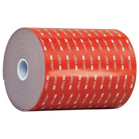 3M Double-Sided Foam Tape, 12 in W, 5 yd L, 3/32 in, Acrylic Foam, Double-Sided 4991