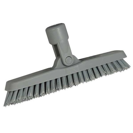 Unger 1 3/8 in W Swivel Corner Brush Head, Stiff, 56 in L Handle, 8 5/8 in L Brush, Gray, Not Applicable CB20G
