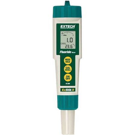 Extech Waterproof Fluoride Meter, Display LCD FL700