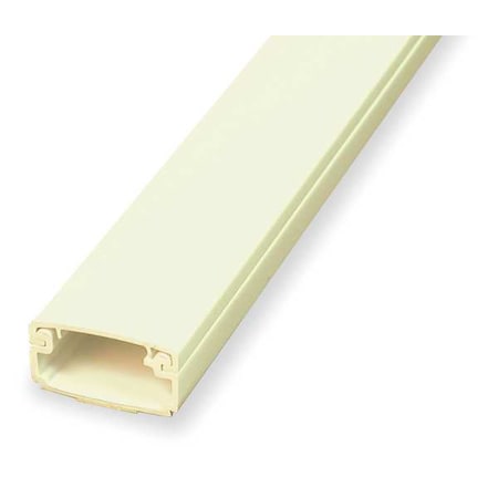 Legrand Cover Plate Raceway, PN05 Series, 1 Channel, 1-1/8 in W, 5/8 in H, 8 ft L, Ivory PN05L08V