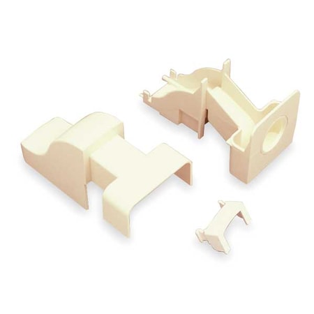 Legrand Drop Ceiling Raceway, PN10 Series, 1 Channel, 2-1/2 in W, 0.812 in H, 4.37 in L, Ivory PN10F86V