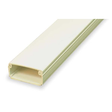 Legrand Cover Plate Raceway, PN10 Series, 1 Channel, 1-11/16 in W, 13/16 in H, 8 ft L, Ivory PN10L08V