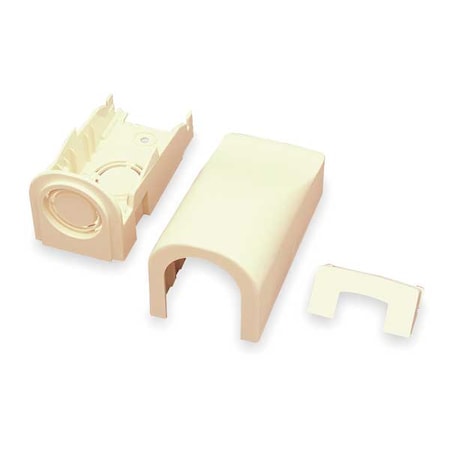 Legrand Entrance End Fitting, PN10 Series, 1 Channel, 0.875 in W, 0.812 in H, 3.87 in L, Ivory PN10F21V