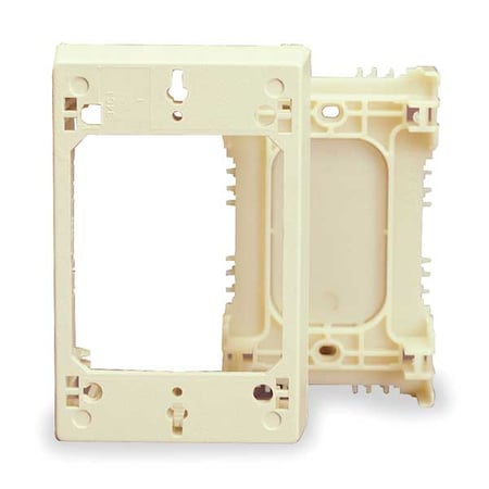 Legrand Cover Plate Raceway, PN03, PN05, PN10 Series, 2 Channel, 3 in W, 1-3/4 in H, 4-3/4 in L, Ivory PSB1V