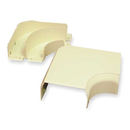 Legrand 90 Deg Flat Elbow Raceway, 40N2 Series, 4 in W, 2 in H, 6-3/4 in L, Ivory 40N2F11V