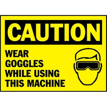 Brady Caution Label, Black/Yellow, PK5, 86189 86189